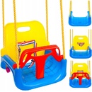 Dětské houpačky a houpadla Malatec 9918 dětská houpačka plastová 3v1 modrá