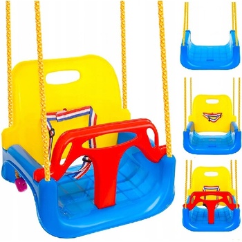 Malatec 9918 dětská houpačka plastová 3v1 modrá