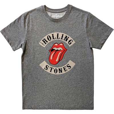 The Rolling Stones tričko Biker Tongue šedé
