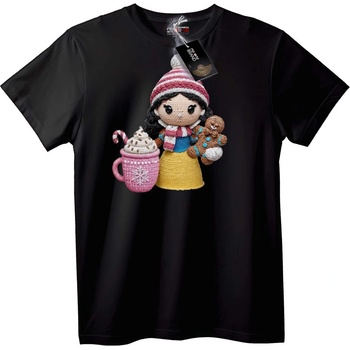 NOONEBRAND Тениска Уютна Зимна Прошната Кукла - XL, Black