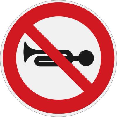 Dopravní značka B23a Zákaz troubení