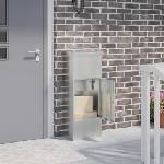 vidaXL Пощенска кутия за пратки с врата Черно 44, 5 x 29 x 110, 5 см (874931)