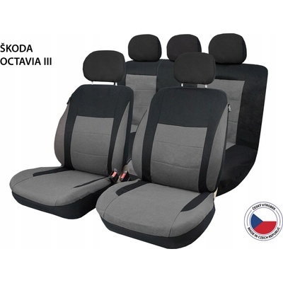 Autopoťah Perfetto SL Škoda Octavia III čierna/sivá