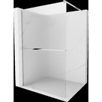 Mexen Kioto+ душ преграда с рафт Walk-in 130 x 200 см, ивици, хром - 800-130-121-01-09 (800-130-121-01-09)