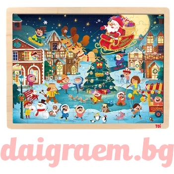 Image 1 of Toi World Дървен пъзел toi world tp045 - 100 части - Коледа (twtp045)