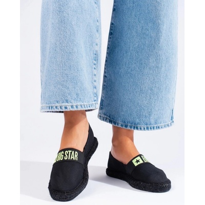 Big Star Shoes Trendy tenisky dámské bez podpatku černé