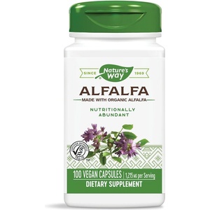 Nature's Way Alfalfa, Люцерна 405 mg х 100 капсули Nature’s Way (10100)