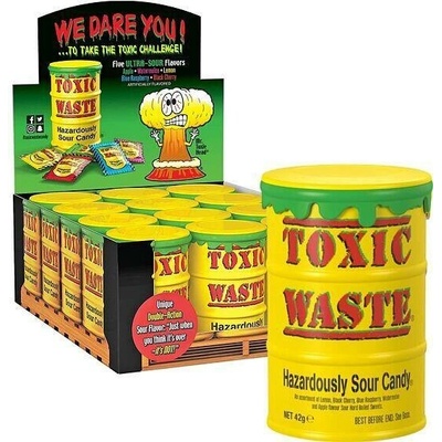 Toxic Waste Yellow kyselé bonbonky 12 x 42 g