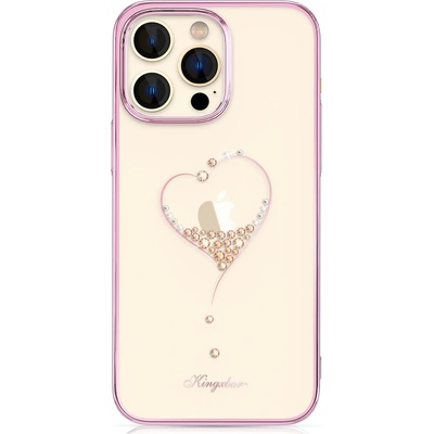 Kingxbar Wish Series silikonové pouzdro s original Swarovski crystals na iPhone 14 PLUS 6.7" Pink