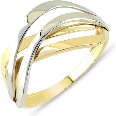 Lillian Vassago Zdobený prsten z kombinovaného zlata LLV06 GR022