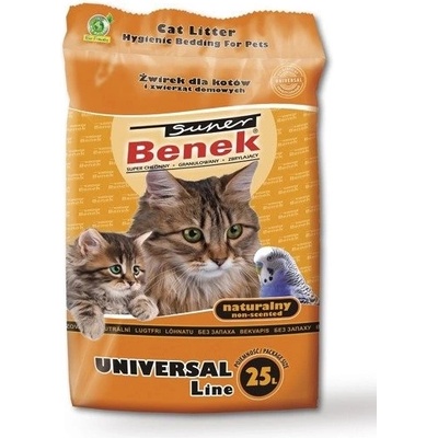 Certech Super Benek Universal Natural Hrudkující pro kočky 25 l