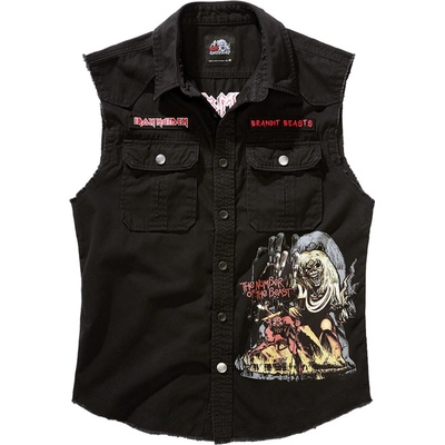 Brandit košile pánská bez rukávů Iron Maiden NOTB černá