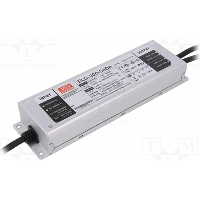 MEAN WELL ELG-200-54DA Napájecí zdroj: spínaný; LED; DALI; 200W; 54VDC; 3,72A; 100÷305VAC