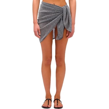 SUNDEK Short lurex sarong - Grey (Silver)