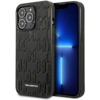KARL LAGERFELD Кейс Karl Lagerfeld KLHCP13LMNMP1K за iPhone 13 Pro / 13 6.1", твърд, черен / черен, Monogram Plaque (KF001265-0)