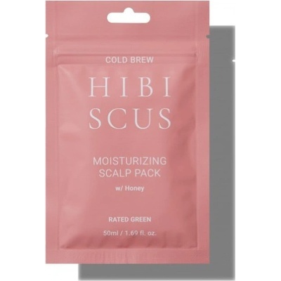 Rated Green COLD BREW HIBISCUS MOISTURIZING SCALP PACK hydratační vlasová kúra 50 ml