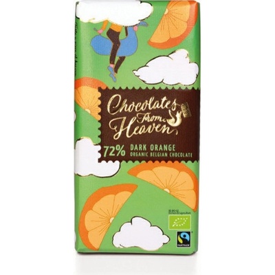 Chocolates from Heaven - Bio horká čokoláda s pomarančom 72 %, 100 g