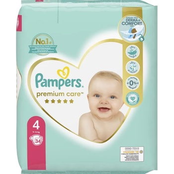Image 1 of Pampers Premium Care Size 4 еднократни пелени 9-14 kg 34 бр