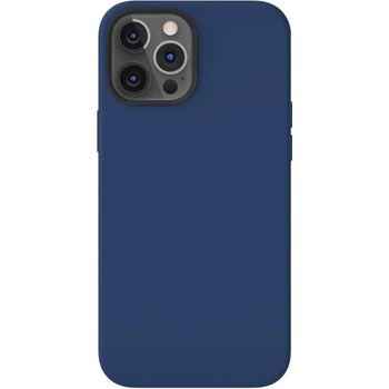 SwitchEasy MagSkin Case - тънък силиконов кейс с вграден магнитен конектор (MagSafe) за iPhone 12, iPhone 12 Pro (син)