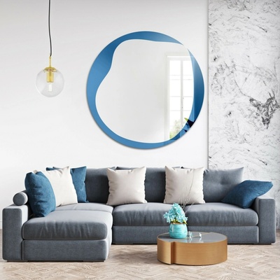 Alfaram Nepravidelné modré zrcadlo ICY BLUE 100
