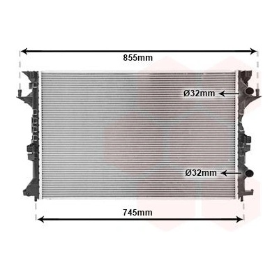 Chladič, chlazení motoru VAN WEZEL 43002421