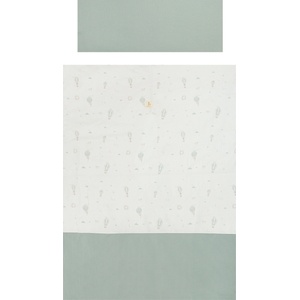 Bimbidreams Бебешки спален комплект Bimbidreams - Blue Sky, 2 части, 110 x 155 cm, White/Green (8435629216754)