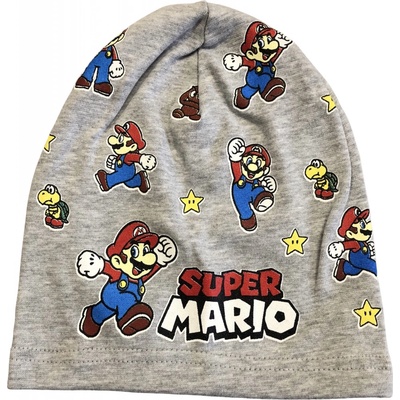 Detská čiapka Mario Bros sivá