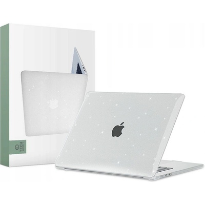 Tech-Protect Тънък кейс за Apple Macbook Air 15 2023 от Tech-Protect Smartshell - Glitter Clear (9490713935736)