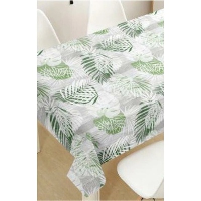 IMPOL TRADE Obrus PVC PR009 návin 20 m x 140 cm palmové listy zeleno-sivé