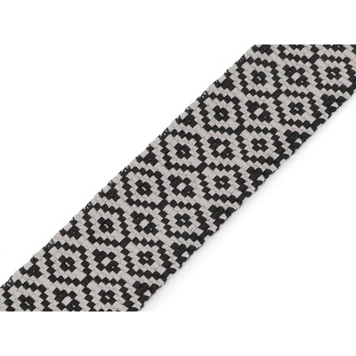 Oboustranný popruh šíře 50 mm, střední, 2 černá