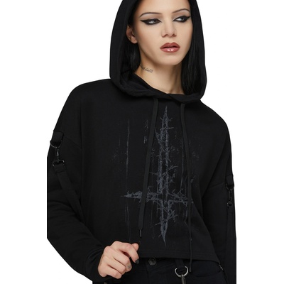 KILLSTAR дамски суичър (топ) KILLSTAR X MOTIONLESS IN WHITE - Final Dictvm - Crop - Black - KSRA014417