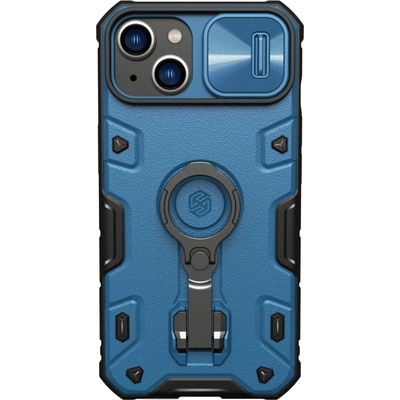 Nillkin Кейс с протектор за камера Nillkin CamShield Armor Pro за iPhone 14 Plus, със стойка, син (6902048248724)
