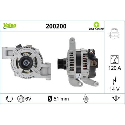 Alternátor VALEO 200200 200200