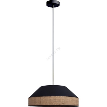 Image 1 of HEXE Пендел MANISO 1xE27/60W/230V Ø 45 см черен/бежов (HX0240)