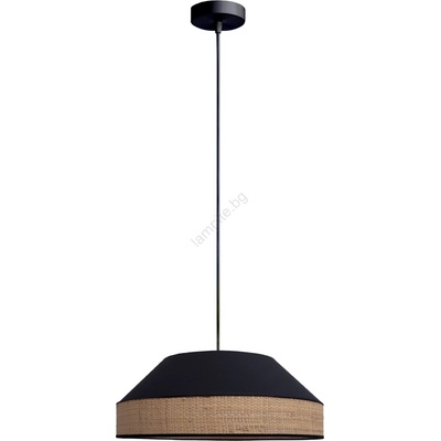 HEXE Пендел MANISO 1xE27/60W/230V Ø 45 см черен/бежов (HX0240)