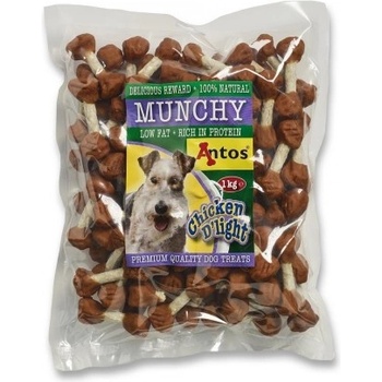 Antos Chicken D'light Munchy - Кучешко лакомство солети с пилешко месо, 1 кг