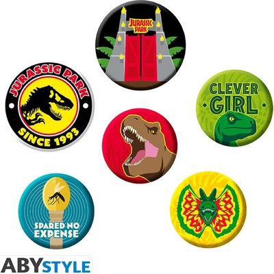 JURASSIC PARK - Balíček odznakov "Icons", 5 druhov, ABYACC531