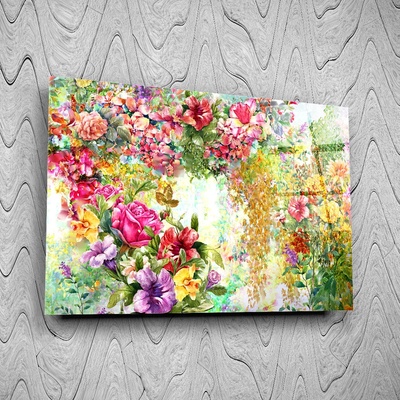 Art gift Стъклено АРТ пано - Пролетен букет