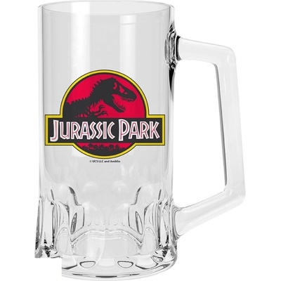CurePink Sklenice korbel Jurassic park|Jurský park Logo ABYVER196 500 ml
