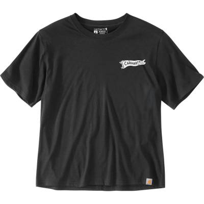 Carhartt Дамска тениска Carhartt Women's Tencel Fiber Series Loose Pennant Flag T-shirt - Black (916-6679-0114)