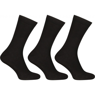 Nedeto 3PACK ponožky vysoké bambusové 3PBV01 čierne