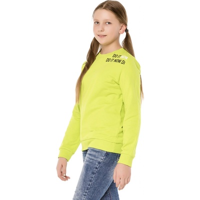 Winkiki Kids Wear Dívčí mikina Do it Now limetková