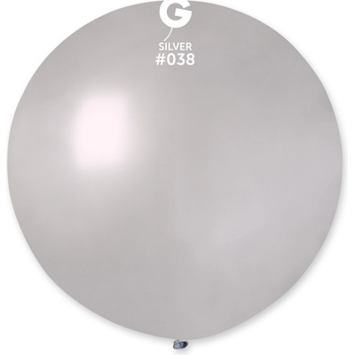 Svet balonku Guľatý metalický balónik 80 cm strieborný