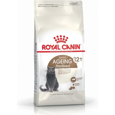 Royal Canin Senior Ageing Sterilised 12+ Суха храна за котки, за по-възрастни, над 12 години, кастрирани, с царевица, птиче и зеленчуци, 2 kg