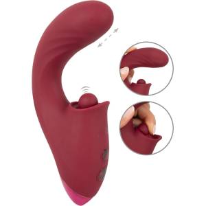 Javida 3 Function Vibrator Thrusting & Thumping Red
