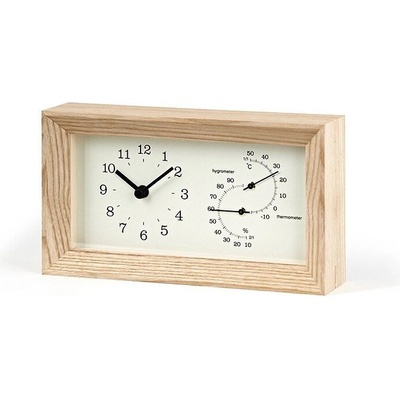 Lemnos Часовник с термометър и хигрометър Frame светъл (LC13-14 NT)