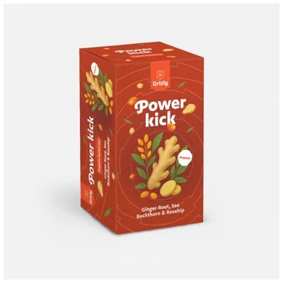GRIZLY Power kick BIO bylinný čaj 20 ks