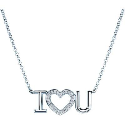 SAVICKI Колие със сърце savicki: бяло злато. диаманти