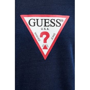 Guess Jeans Памучен суичър Guess Jeans в тъмносиньо с принт W5YQ12 KCXQ1 (W5YQ12.KCXQ1)