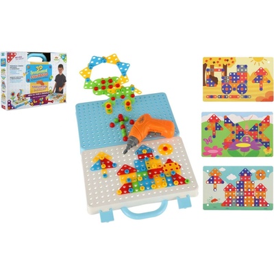 Teddies 3D Šroubovací kreativní kufřík s vrtačkou